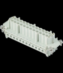 Insert pentru conector Mama - 104X27 - 16P + 2P (AUX) + E 16A 830V / 8kV / 3 - ȘURUB CONNECTION - CU PLATE - GRI