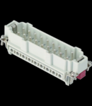 Conector Tata - 104X27 - 16P + 2P (AUX) + E 16A 830V / 8kV / 3 - ȘURUB CONNECTION - CU PLATE - GRI