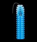 Tub flexibil cu rezistenta Medie FK15 - diametru16mm - cu sonda tragatoare - lumină albastră
