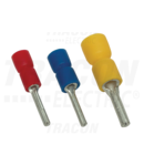 Papuc tip pin, izolat, cupru electrolitic stanat, rosu PCS 1,5mm2, (l1=12mm, d1=1,8mm), PVC