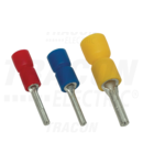 Papuc tip pin, izolat, cupru electrolitic stanat, galben SCS 6mm2, (l1=13mm, d1=3,5mm), PVC