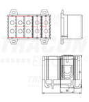 Clema de derivatie, fixare pesina, gri FLEAL-50/1 6-50mm2, max. 800VAC, max.160A