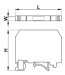 Clema sir industriala de nul, cu arc, pe sina, albastru TSKB1,5K 0,14-1,5mm2, 500VAC, 17,5A