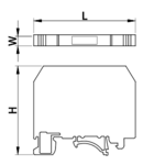 Clema sir industriala, 4 borne cu arc, pe sina, gri TSKB4/4 0,2-4mm2, 800VAC, 40A