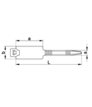 Fasete cu eticheta, natur 190J 190×3,6mm, D=10-48mm, PA6.6, (a×b=27×13mm)