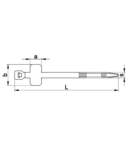 Fasete cu eticheta, natur 200J 210×2,5mm, D=5-45mm, PA6.6, (a×b=15×30mm)