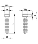 Diblu pentru fasete, natur 5458N d=7mm, A=9,8×2,1mm, PA6.6