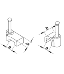 Clema cu cui pentru fixare cablu, (20 buc) N1-20 d=6mm, PE