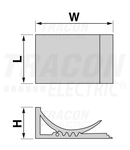 Suport de cablu autoadeziv OKT15 L=15mm, W=24mm, H=9mm