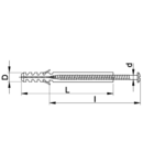 Diblu cu bataie+surub, gri TB525 M5×25mm, PA6.6