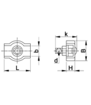 Clema de strangere cablu, simpla, otel BSZ1-4 d=4-4,8mm, M5