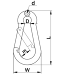 Carabina din otel, cu arc RKARA4 d=4,5mm, 300N