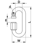 Carabina din otel, cu surub CSKARA3,5 d=3,5mm, 420N