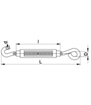 Intinzator cablu (ochi-carlig), otel+corp turnat FSH12130 12×130mm, 4450N