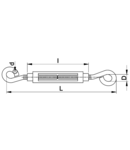 Intinzator cablu (ochi-ochi), otel+corp turnat FSS550 5×50mm, 750N