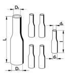 Set tuburi termo.,perete mediu,pt.cablu cu 5 cond.,cu adeziv ZSRSET5-16 5×16mm2, (5×12/3mm, l=200mm)+(1×40/12mm, L=500mm)