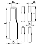 Manson pt.cabluri ecranate cu lita, 4 conductoare, cu adeziv ZSRSET-1DA 4×6mm2-4×25mm2, (4×19/6mm, l=150mm)+(1×51/16mm, L=500mm)