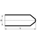 Capac terminal, cu adeziv VES208 4×2,5-4×25mm2, D=26/8mm