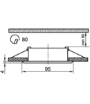 Spot halogen, crom TLC-6C max.50W, MR16, D=97mm, 30°, EEI=A++ - E