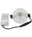 Corp de iluminat LED incastrat, rotund, reglabil DLCOBD5W 200-240 V, 50Hz, 5W, 4000K, 510lm, 60°, IP65, EEI=A+