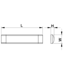 Corp de il. cu tub fluorescent,aparent pe tavan,cu grilaj MFL-T8-115W 230V, 50Hz, T8, G13, 1×15W, EEI=A