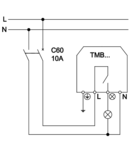 Detector de miscare infrarosu, de perete, plat, alb TMB-016 230V, 180°, 1-12 m, 10 s-7 min, 3-2000lux, IP44