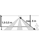 Detect.misc.tip radar pt. corp de ilum.cu senzor extern, alb TMB-L01M 230 VAC, 5,8 GHz, 360°, 2-8 m, 10 s-12 min, 3-2000lux