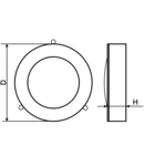 CIL protejat, de perete, vopsit in camp electrostatic, gri LFV40NW 100-240 VAC; 40 W; 3000 lm; D=276 mm, 4000 K; IP65, EEI=A