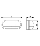 Corp ilum.LED cu grad de protectie,oval,carcasa mat.plastic LHLMO6NW 230 V, 50 Hz, 6 W, 420 lm, 4000 K, IP54,EEI=A