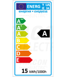 CIL LED protejat ,rotund, carcasa mat.plastic, cu grilaj LHR15NW 230 V, 50 Hz, 15 W, 1050 lm, 4000 K, IP54, EEI=A