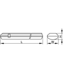 Corp protejat pentru iluminat industrial cu LED-uri LV1556 230VAC, 56W, 4000 K, 4500 lm, IP65, EEI=A