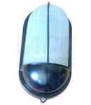 Corp iluminat metalic protejat,oval,negru, acoperit vertical TLH-04FF 230V, 50Hz, E27, max.60W, IP44, EEI=A++,A+,A,B,C,D,E