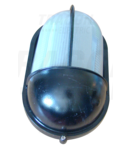 Corp iluminat metalic protejat,oval,negru, acoperit vertical TLH-14FF 230V, 50Hz, E27, max.100W, IP44, EEI=A++,A+,A,B,C,D,E