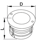 Corp de iluminat LED incastrabil in pavaj LGL3W 100-240 VAC, 3 W, 210 lm, 4500 K, 50000 h, EEI=A