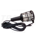 Lampa instalator cu grilaj din plastic, dispersor sticla, II STL-04 230V, 50Hz, max.60W,5m,2×0,75mm2,H05RN,EEI=A++,A+,A,B,C,D,E