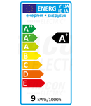 Sursa de lumina LED cu forma de reflector LR639NW 230 V, 50 Hz, E27, 9 W, 638 lm, 4000 K, 120°, EEI=A+