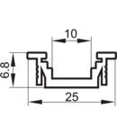 Profil din aluminiu pentru benzi LED, plat LEDSZTRIO W=10 mm