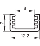 Profil din aluminiu pentru benzi LED, plat LEDSZSLIM W=8 mm