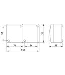 Intrerupator PT cu doua circuite TR-PH05-2 10AX/250VAC, IP54, (2x101)