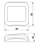 Intrerupator simplu pe tencuiala (pentru tapet) TTK-01 10AX/250VAC, IP20 (101)