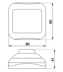 Priza pe tencuiala (pentru tapet) TTK-11 16A/250VAC, IP20