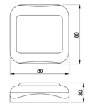 Priza pe tencuiala fara protectie (pentru tapet) TTK-13 16A/250VAC, IP20