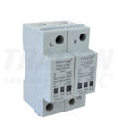 Descarcator de supratensiuni,AC/DC,clasa1+2,unitar cu soclul TTV1+2-80-2P 230/400 V, 50 Hz, 8 kA (10/350 us) 40/80 kA (8/20 us), 2P