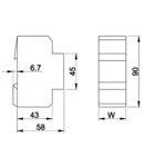 Descarcator de supratensiuni,AC/DC,clasa1+2,unitar cu soclul TTV1+2-80-2P 230/400 V, 50 Hz, 8 kA (10/350 us) 40/80 kA (8/20 us), 2P