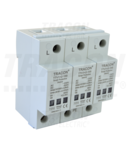 Descarcator de supratensiuni,AC/DC,clasa1+2,unitar cu soclul TTV1+2-100-3P 230/400 V, 50 Hz, 8 kA (10/350 us) 50/100 kA (8/20 us),3P