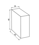 Elem.modular desc. de supratensiune, clasa 2,cu varistor TTV2-40-DC-600-V 600 VDC, 20/40 kA (8/20µs)