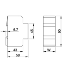 Element modular, descarcator de supratensiune, clasa 2 TTV-DM10 10kA