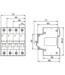 Siguranta automata, 1 pol,curba B EVOZ1B1 1A, B, 1P, 6kA