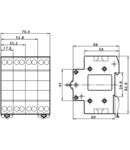 Selector modular SVK2-63 2P, 63A, inversor de sursa 1-0-2