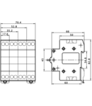 Selector modular SVK3-32 3P, 32A, comutator manual retea generator